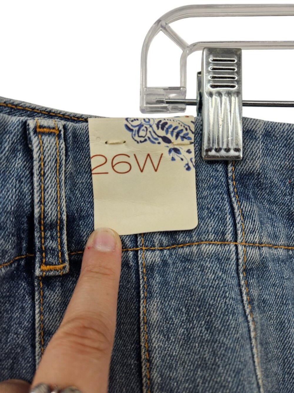 Anthro Pilcro The Skipper Crop Wide Leg Jeans Medium Wash Women's 26 High Rise - Picture 6 of 15